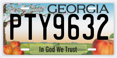 GA license plate PTY9632