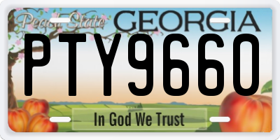 GA license plate PTY9660