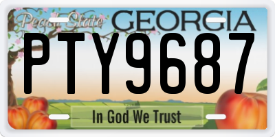 GA license plate PTY9687