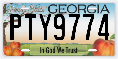 GA license plate PTY9774