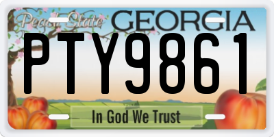 GA license plate PTY9861