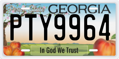 GA license plate PTY9964