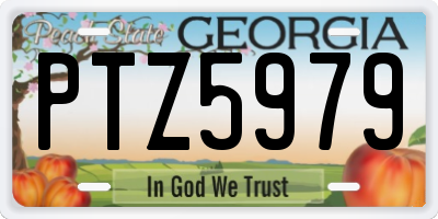 GA license plate PTZ5979