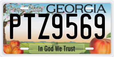 GA license plate PTZ9569