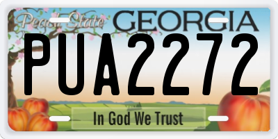 GA license plate PUA2272