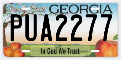 GA license plate PUA2277
