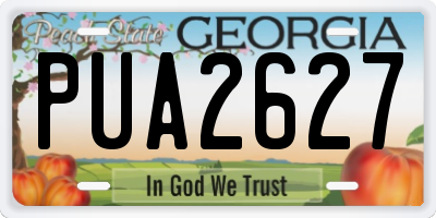 GA license plate PUA2627