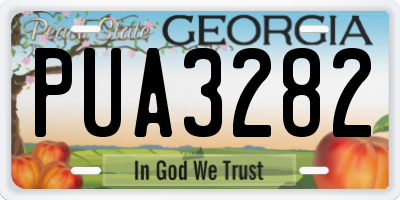 GA license plate PUA3282