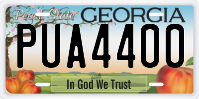 GA license plate PUA4400