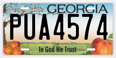 GA license plate PUA4574