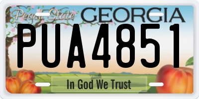 GA license plate PUA4851