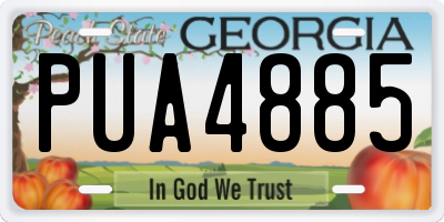 GA license plate PUA4885