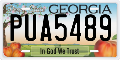 GA license plate PUA5489