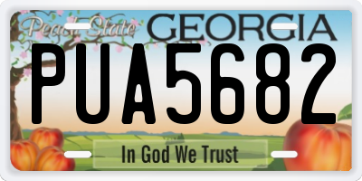 GA license plate PUA5682
