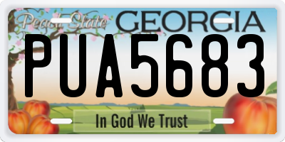 GA license plate PUA5683
