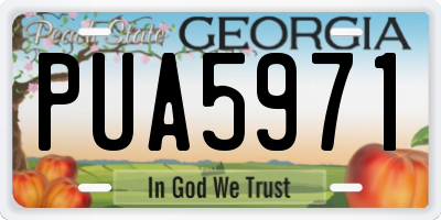 GA license plate PUA5971