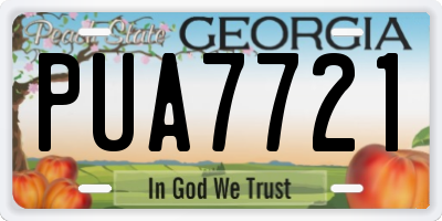 GA license plate PUA7721