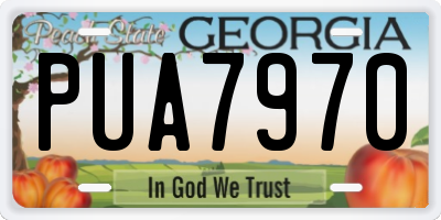 GA license plate PUA7970