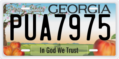 GA license plate PUA7975