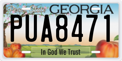 GA license plate PUA8471