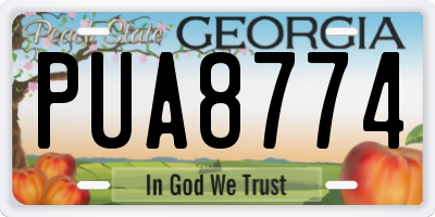 GA license plate PUA8774