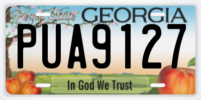 GA license plate PUA9127