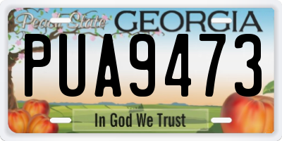 GA license plate PUA9473