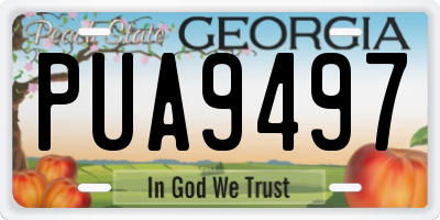 GA license plate PUA9497