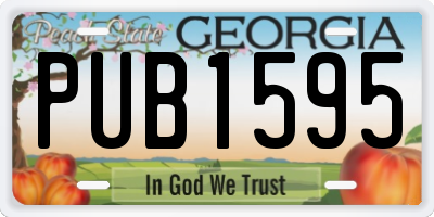 GA license plate PUB1595