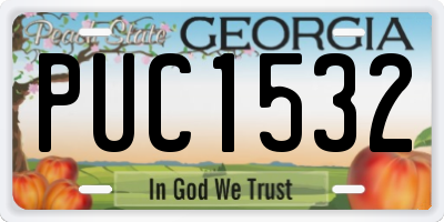 GA license plate PUC1532