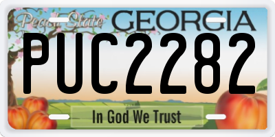 GA license plate PUC2282