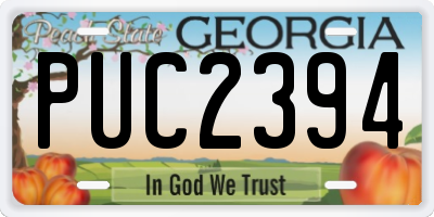 GA license plate PUC2394