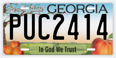 GA license plate PUC2414