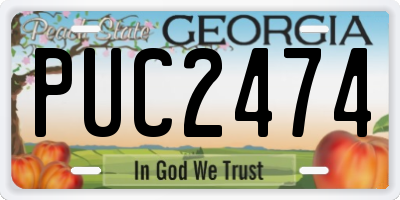 GA license plate PUC2474