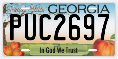 GA license plate PUC2697