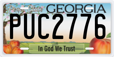 GA license plate PUC2776