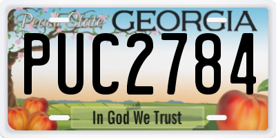 GA license plate PUC2784