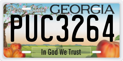 GA license plate PUC3264