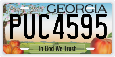GA license plate PUC4595