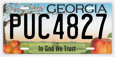GA license plate PUC4827