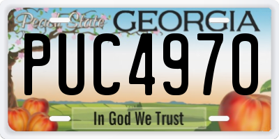 GA license plate PUC4970