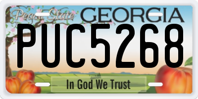 GA license plate PUC5268