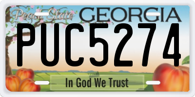 GA license plate PUC5274