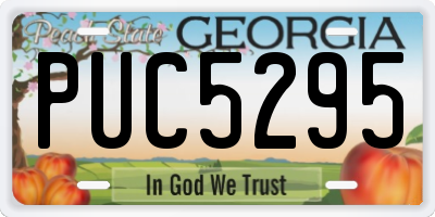 GA license plate PUC5295