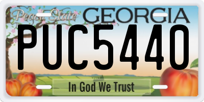 GA license plate PUC5440