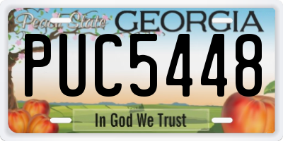 GA license plate PUC5448