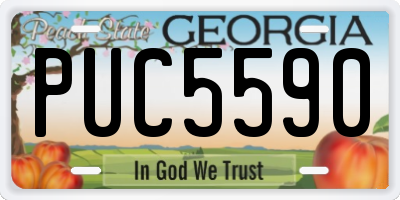 GA license plate PUC5590