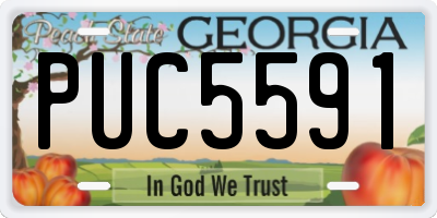 GA license plate PUC5591