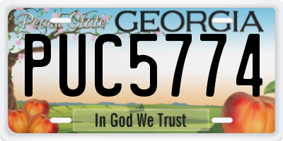 GA license plate PUC5774