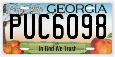 GA license plate PUC6098